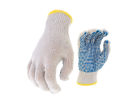 Tricot Gloves with PVC Drops Blue - 0001-15 (10) Plover