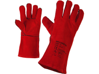 Split leather gloves, red 0005-44/11 Wellington