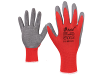 Elastane gloves. polyester melted in latex 233105-R n.10 Card topgrip eko-red