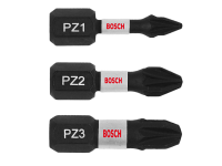 Tips set 3 pcs. Bosch PZ1,PZ2,PZ3 1/4x25 Impact Control 2608522471