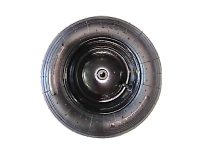 9030 350-8 Rubber pneumatic wheel, black/black bushing