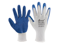 Elastane gloves. polyester melted in latex 233105-В n9 Card topgrip eco-blue