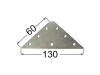 Plate triangular - right angle PL 3AA 130/60