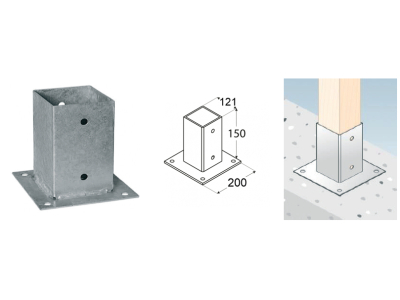 Base for a square beam PSP120 120х150х180mm