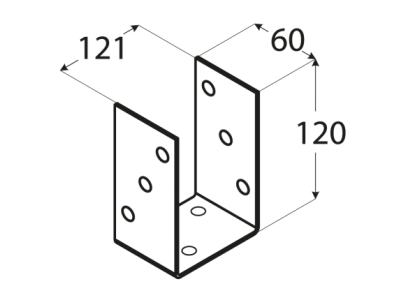 U-shaped beam base PSO120 121х120х60х5.0mm