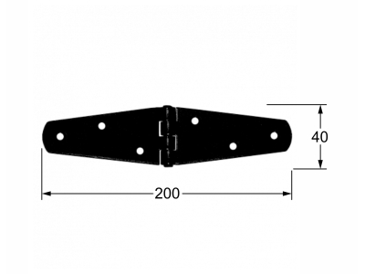 Hinge ZTS 200х40х2.0mm Bl