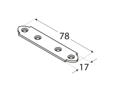 Plank straight reinforced LW2 78х17mm