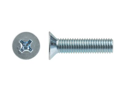 Cross recessed countersunk flat head screw ISO7046, DIN965 Zn