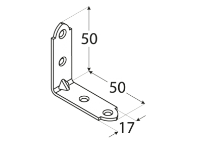 Планка ъглова тясна  KW3 50х50х17mm