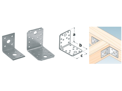 Corner plate with a wide opening KL5 105х105х90mm