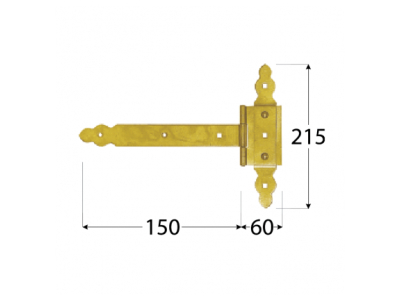 Hinge decorative ZBNO 150х60х215х3.5mm