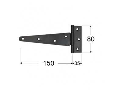 Hinge ZT 150х35х80х2.0mm Bl