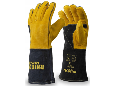 Calf Leather Welding Gloves - Reinforced, Ergonomic, rr L Rhinoweld GL120-712-001-010