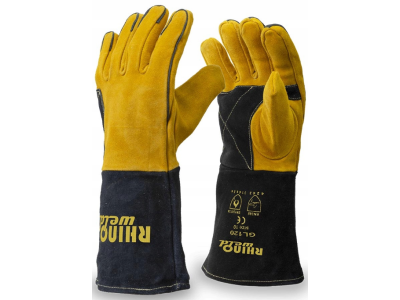 Calf Leather Welding Gloves - Reinforced, Ergonomic, RR M Rhinoweld GL120-712-001-009
