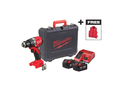 Milwaukee M18 BLPDRCMC-402C Brushless Impact Driver with Batteries, Case and Gift