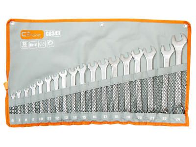 Combination Spanners, Satin, 6-24mm, 18 pcs Richmann C8343