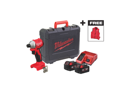 Milwaukee M18 BLIDRCMC-402C Impact Driver with Battery, Case and Gift Vest